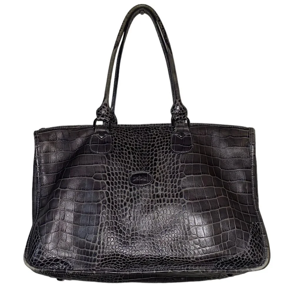 Longchamp croc embossed